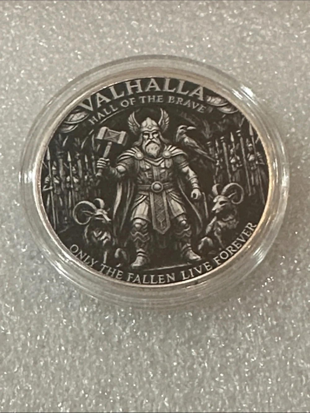 Valhalla 'Hall of the Brave' Commemorative Coin - Silver Tone